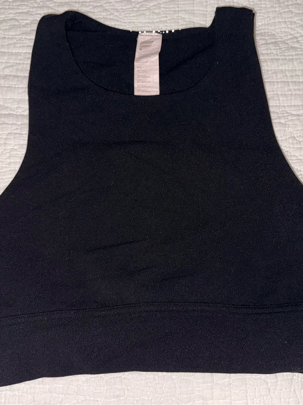 Fabletics Black Sleeveless Crop Tank